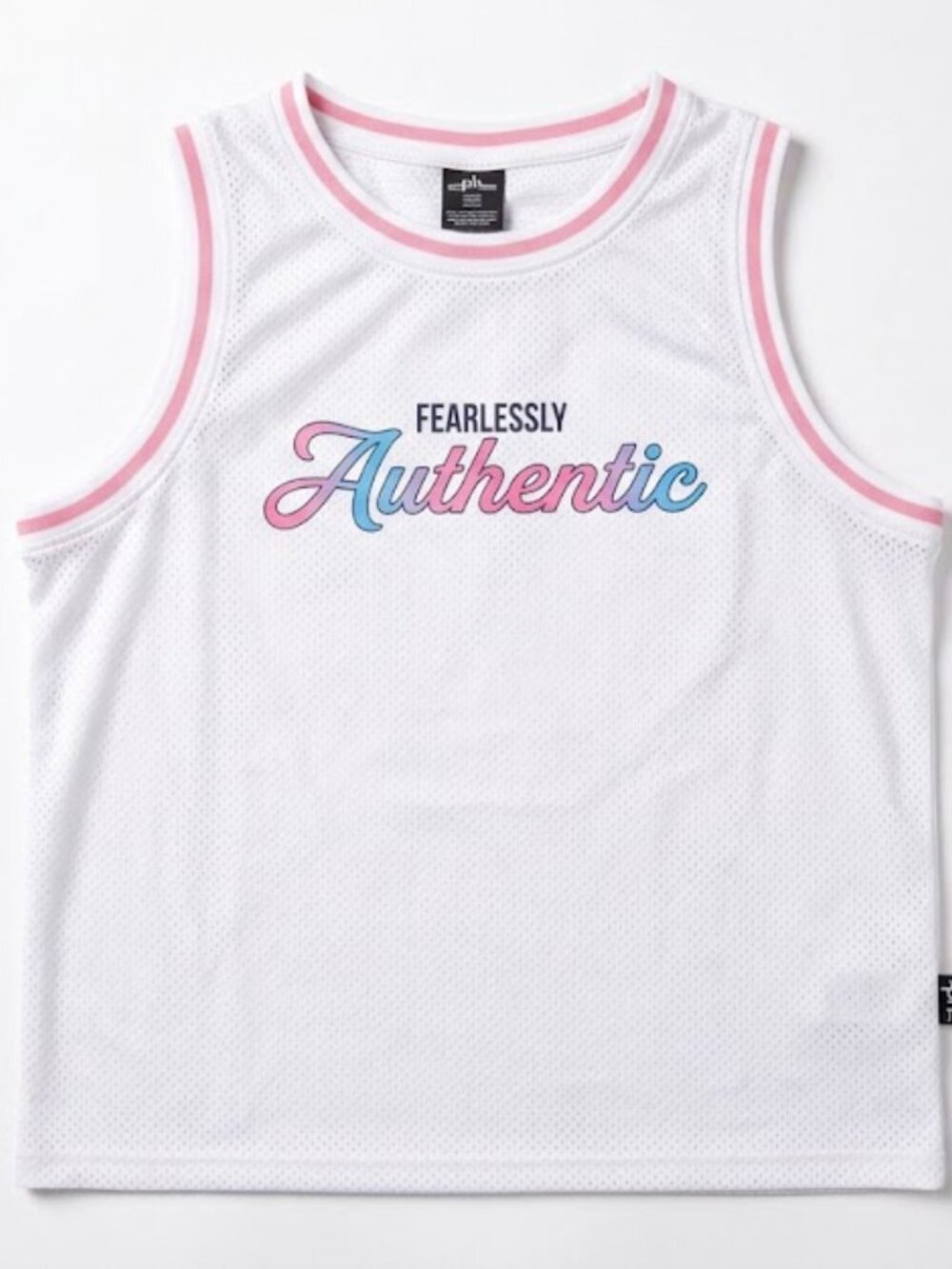 The Phluid Project White Sleeveless Graphic Tank Top Fearlessly Authentic S